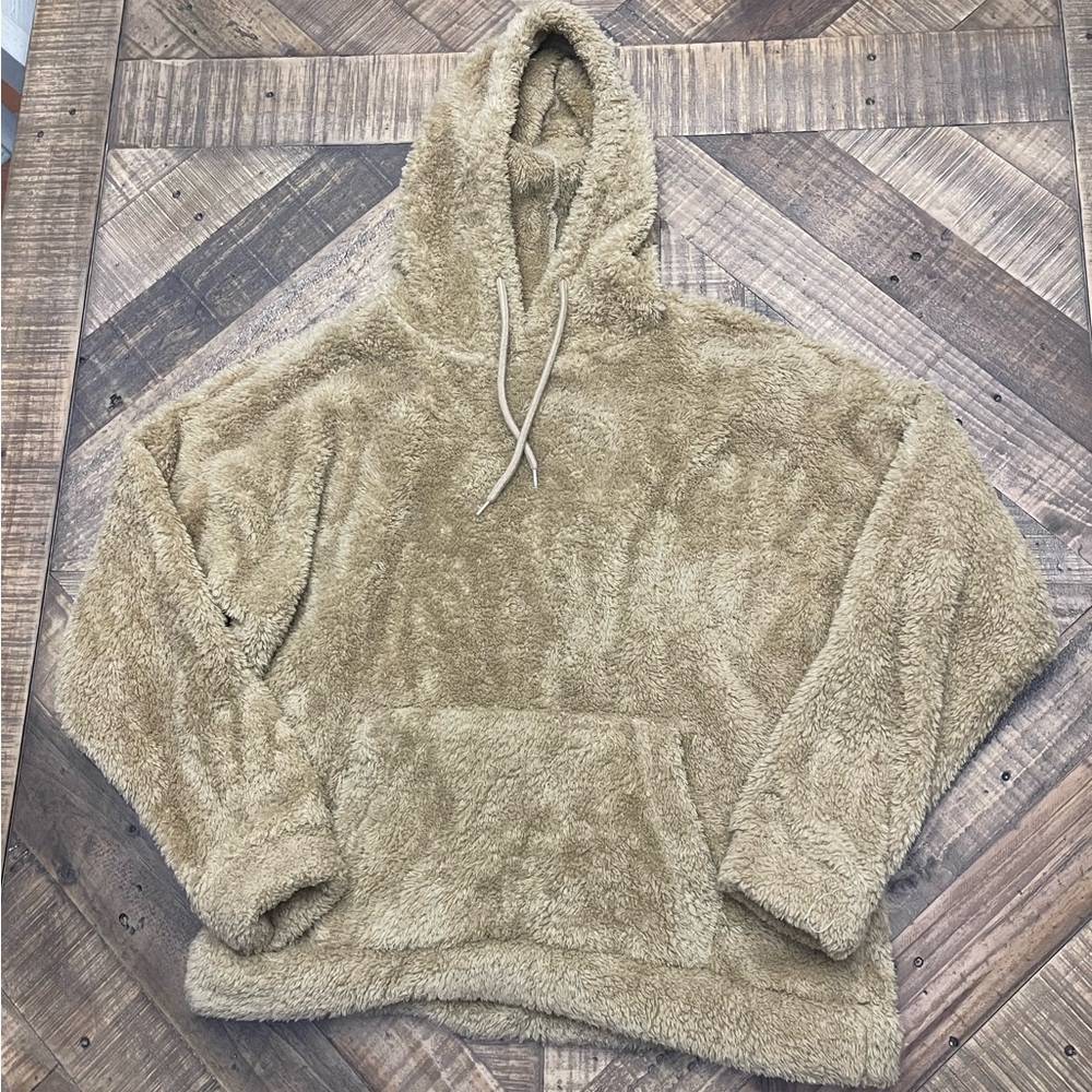 Plush Beige Hoodie